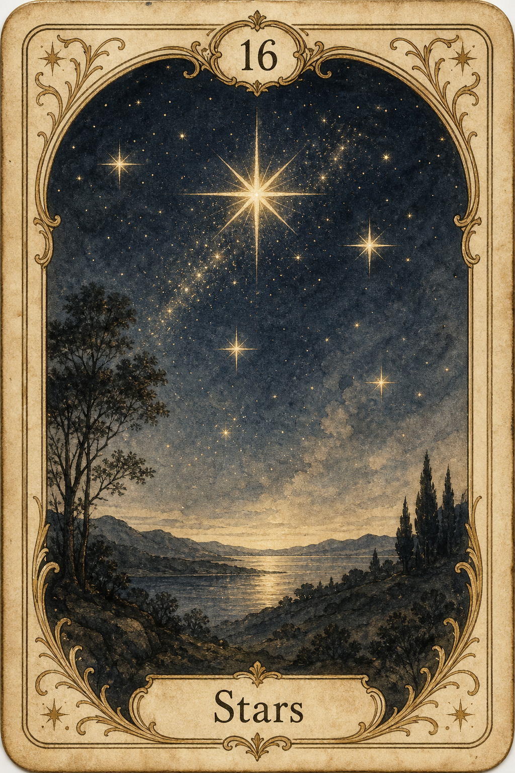 Stars Lenormand card illustration