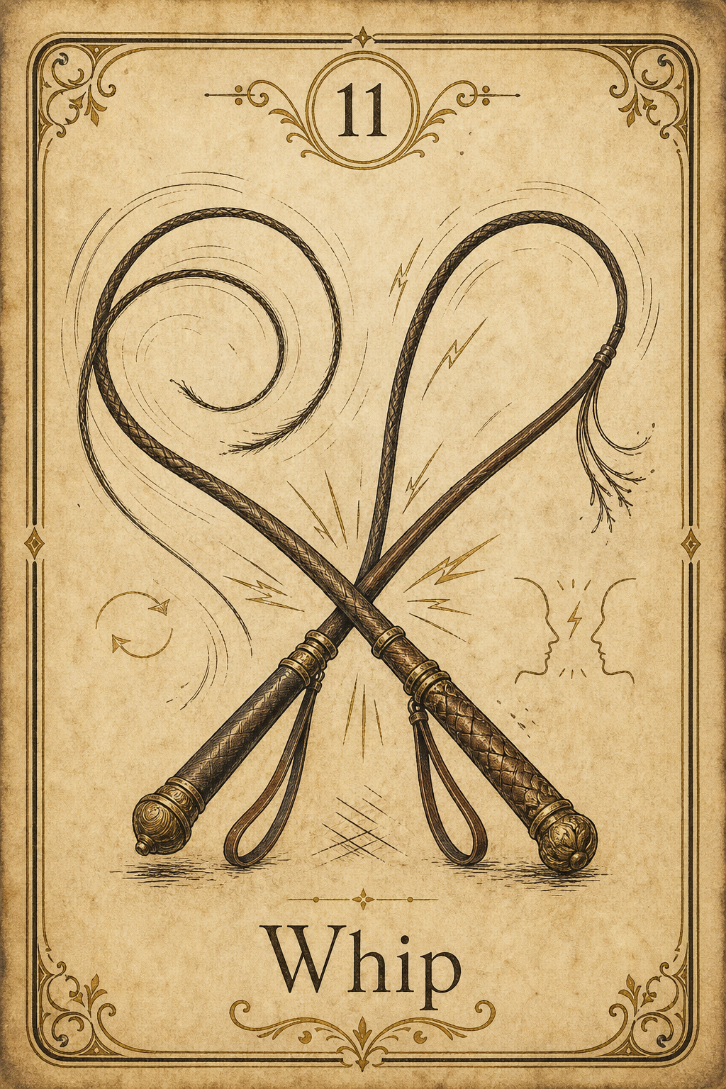 Whip Lenormand card illustration